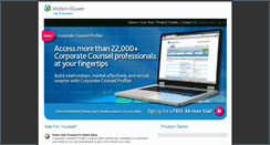 Desktop Screenshot of corporatecounselprofiler.wolterskluwerlb.com
